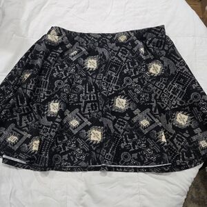 Patterned Black and Cream Skirt